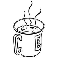 Disegno Tazza di caffè fumante da colorare Disegno Tazza di caffè fumante da colorare