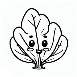 Disegno Spinaci con un viso sorridente da colorare Disegno Spinaci con un viso sorridente da colorare