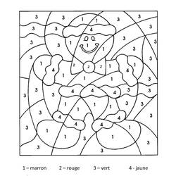 Disegno Omino di pan di zenzero da colorare con i numeri da colorare