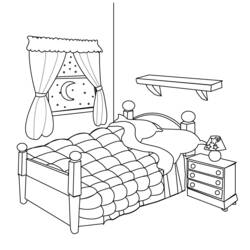 Camera da Letto - Disegni da colorare gratuiti Camera da Letto - Disegni da colorare gratuiti
