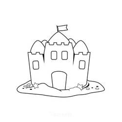 Castello di Sabbia - Disegni da colorare gratuiti Castello di Sabbia - Disegni da colorare gratuiti