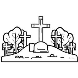 Cimitero - Disegni da colorare gratuiti Cimitero - Disegni da colorare gratuiti