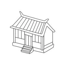 Disegno Negozio tradizionale giapponese da colorare Disegno Negozio tradizionale giapponese da colorare