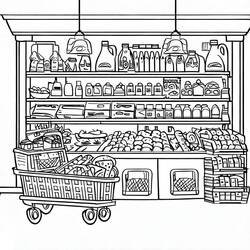 Negozio di Alimentari - Disegni da colorare gratuiti Negozio di Alimentari - Disegni da colorare gratuiti