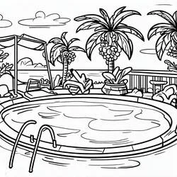 Piscina - Disegni da colorare gratuiti Piscina - Disegni da colorare gratuiti