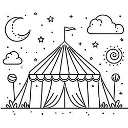 Tendone del Circo - Disegni da colorare gratuiti Tendone del Circo - Disegni da colorare gratuiti
