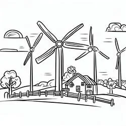 Turbina Eolica - Disegni da colorare gratuiti Turbina Eolica - Disegni da colorare gratuiti
