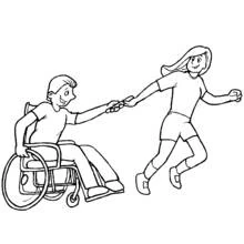 Persona con Disabilità - Disegni da colorare gratuiti Persona con Disabilità - Disegni da colorare gratuiti