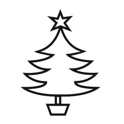 Disegno Albero di Natale con una stella in cima da colorare