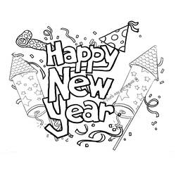 Buon Anno - Disegni da colorare gratuiti