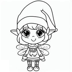 Elfo di Natale - Disegni da colorare gratuiti