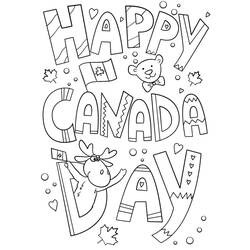 Festa del Canada - 1 Luglio - Disegni da colorare gratuiti