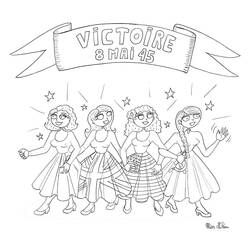Giorno della Vittoria, 8 Maggio 1945 - Disegni da colorare gratuiti