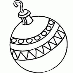 Disegno Pallina di Natale con motivi decorativi da colorare