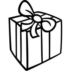 Disegno Scatola regalo con fasce verticali da colorare
