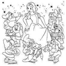 Biancaneve e i Sette Nani - Disegni da colorare gratuiti Biancaneve e i Sette Nani - Disegni da colorare gratuiti