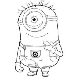 Disegno Minion con un occhio e gli occhialini da colorare Disegno Minion con un occhio e gli occhialini da colorare