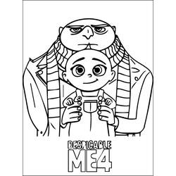 Disegno Gru dietro un bambino sorridente da colorare Disegno Gru dietro un bambino sorridente da colorare