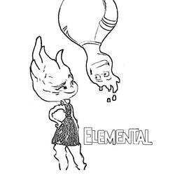 Disegno Flam Lumen e Flack Delamare di Elementare da colorare