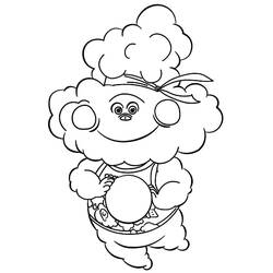 Disegno Lutz il personaggio nuvola con una ciotola da colorare