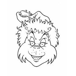 Disegno Grinch con sorriso malizioso da colorare Disegno Grinch con sorriso malizioso da colorare