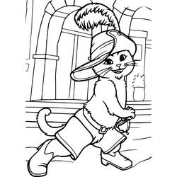 Il Gatto con gli Stivali - Disegni da colorare gratuiti