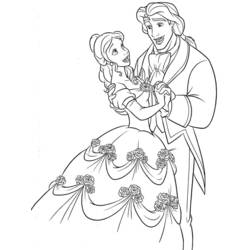 La Bella e la Bestia - Disegni da colorare gratuiti