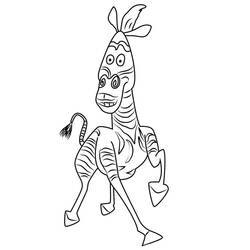 Disegno Marty la zebra al trotto allegro da colorare Disegno Marty la zebra al trotto allegro da colorare