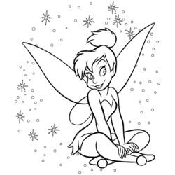 Disegno Trilly seduta circondata da scintille da colorare