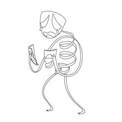 Disegno Gangle che cammina con espressione triste da colorare Disegno Gangle che cammina con espressione triste da colorare