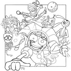 Disegno The Amazing Digital Circus gruppo di personaggi da colorare Disegno The Amazing Digital Circus gruppo di personaggi da colorare