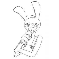 Disegno Jax con un sorriso malizioso da colorare Disegno Jax con un sorriso malizioso da colorare