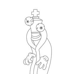 Disegno Kinger con la sua testa a forma di re e due occhi da colorare Disegno Kinger con la sua testa a forma di re e due occhi da colorare