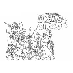 Disegno The Amazing Digital Circus gruppo di personaggi da colorare Disegno The Amazing Digital Circus gruppo di personaggi da colorare