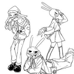 Disegno Jax in tre pose diverse da colorare Disegno Jax in tre pose diverse da colorare