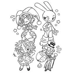 Disegno Pomni, Ragatha e Jax di The Amazing Digital Circus da colorare Disegno Pomni, Ragatha e Jax di The Amazing Digital Circus da colorare