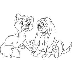 The Fox e the Hound - Disegni da colorare gratuiti