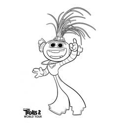Disegno Re Trollex in posa di danza da colorare Disegno Re Trollex in posa di danza da colorare