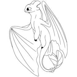 Disegno Toothless con le ali spiegate da colorare Disegno Toothless con le ali spiegate da colorare