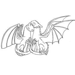 Disegno Toothless e Light Fury abbracciati da colorare Disegno Toothless e Light Fury abbracciati da colorare