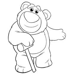 Disegno Lotso l'orso sorridente da colorare