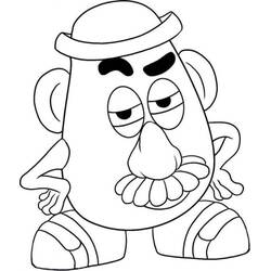 Disegno Mr. Potato in piedi con le mani sui fianchi da colorare