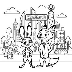 Zootropolis - Disegni da colorare gratuiti