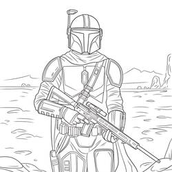 Mandaloriano - Disegni da colorare gratuiti