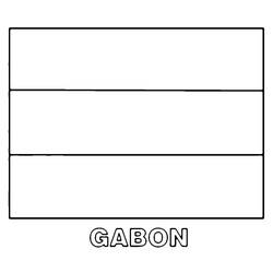 Disegno Bandiera del Gabon divisa in tre fasce da colorare