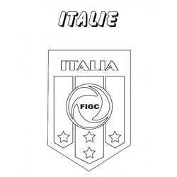 Disegno Stemma della federazione italiana di calcio da colorare