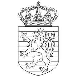 Disegno Stemma del Lussemburgo da colorare Disegno Stemma del Lussemburgo da colorare