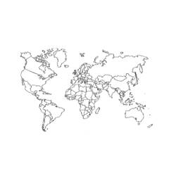 Mappa del Mondo - Disegni da colorare gratuiti