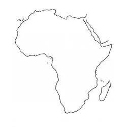 Disegno Mappa dell'Africa da colorare da colorare