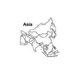 Mappa dell'Asia - Disegni da colorare gratuiti